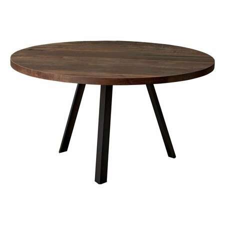 DAPHNES DINNETTE 36 x 36 x 17.75 in. Coffee Table - Brown Reclaimed Wood - Black Metal DA3076397